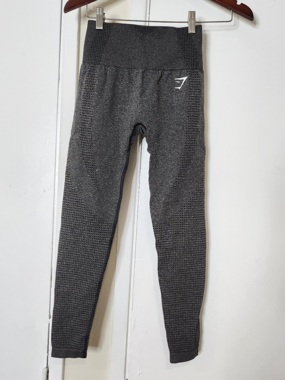 Gymshark Womens Charcoal Seamless High-Waist Leggings
